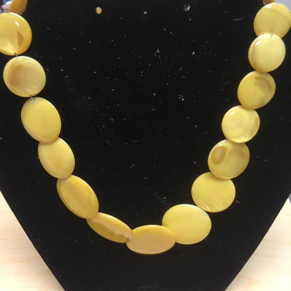 Yellow statement necklace